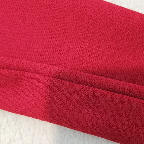 Preloved Bebe Red Midi Sheath Dress Size 4 Formal Feminine Party Office Glam - Picture 8 of 11